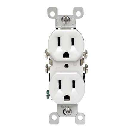 LEVITON Co-Alr Receptcle15A Wht 12650-00W